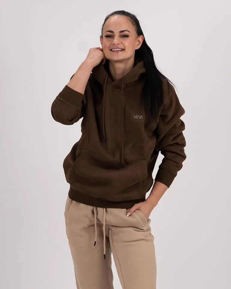 Soft hoodie earth brown from the VEVAwear collection