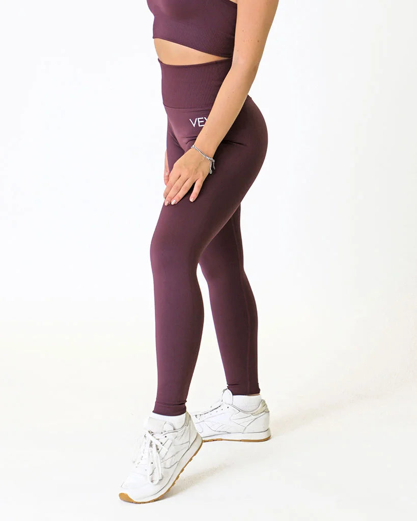 VEVAwear Confident Leggings Wine Red - (outlet) – side view