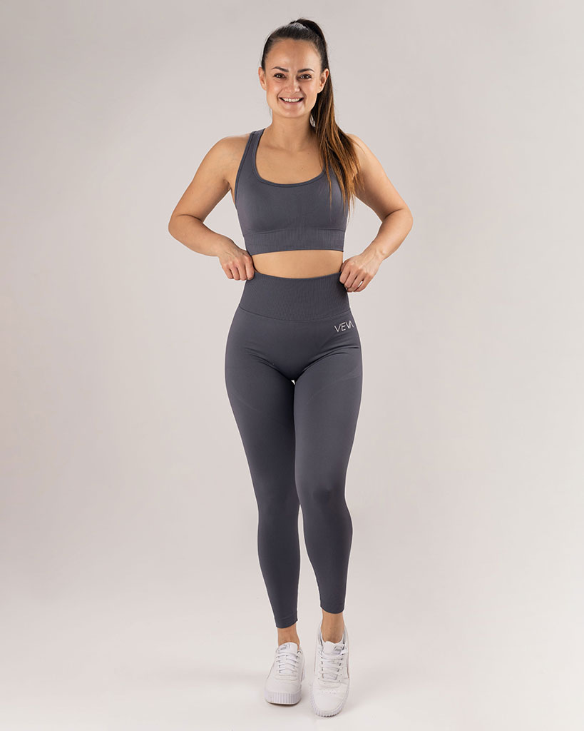 VEVAwear Confident Leggings Graphite Grey – close-up detail