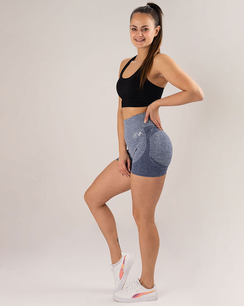 VEVAwear Flexfit Shorts Blue – side view