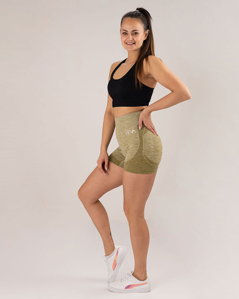 VEVAwear Flexfit Shorts Yellow – side view