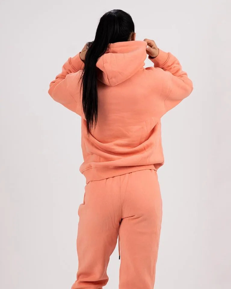VEVAwear Soft Hoodie Peachy Orange – close-up detail