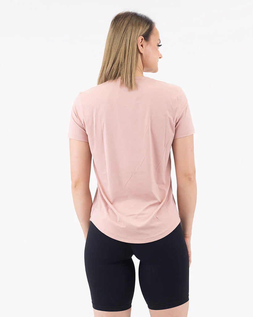 VEVAwear Feather T-shirt Powder Pink – back view