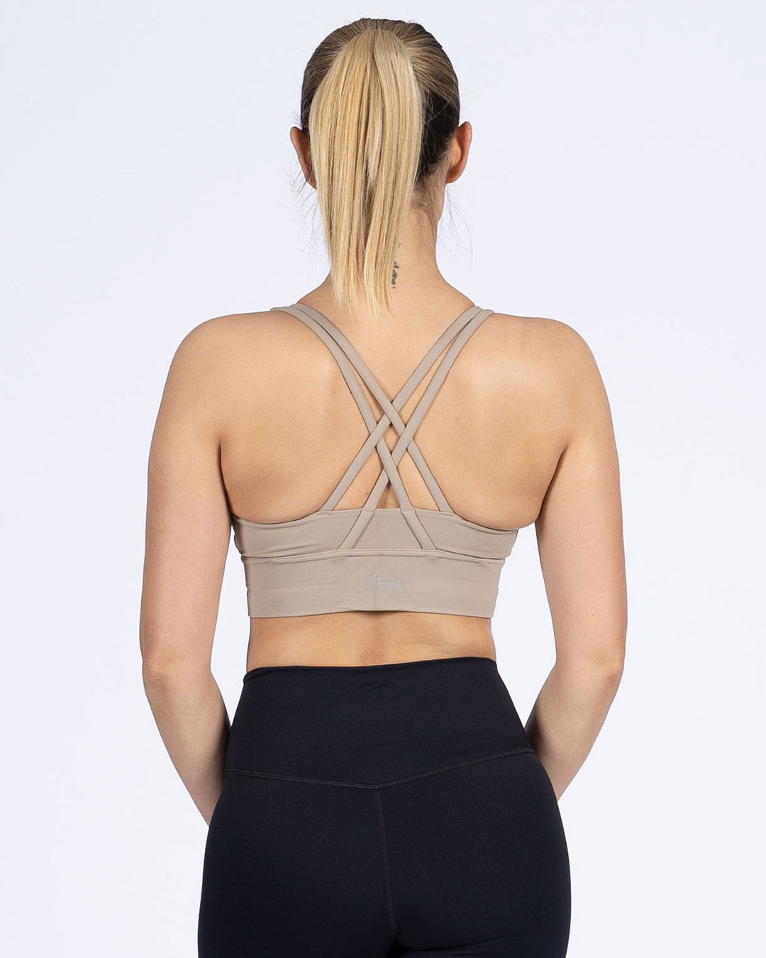 VEVAwear Feather Short Sports Bra Cappuccino Beige – detail