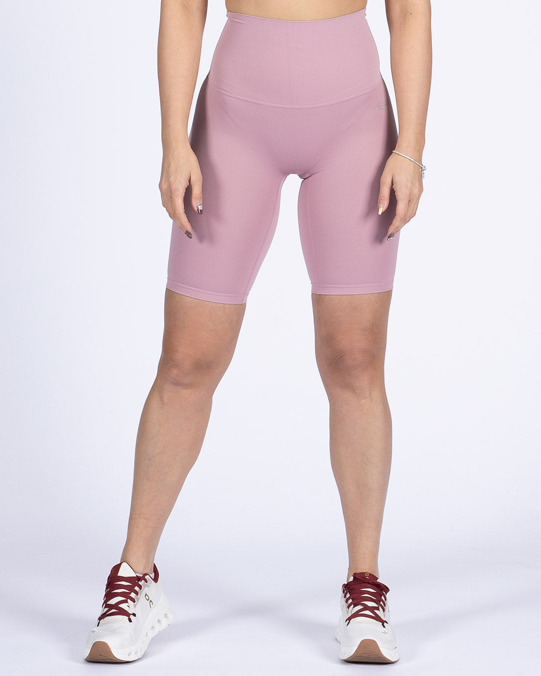 Feather shorts powder pink