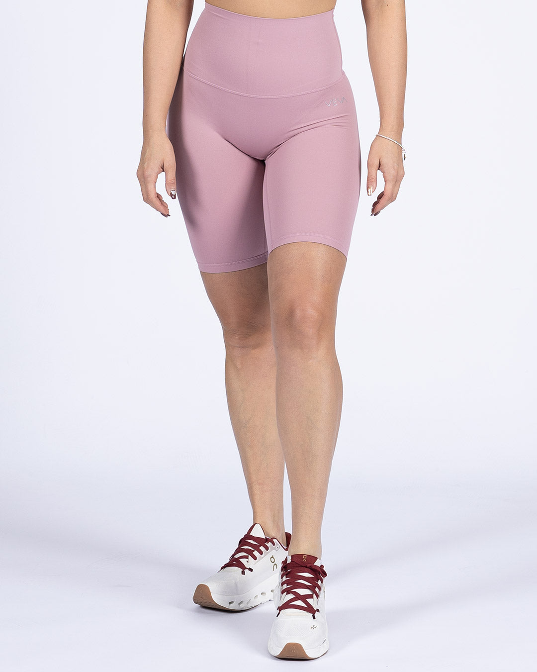 Feather shorts powder pink