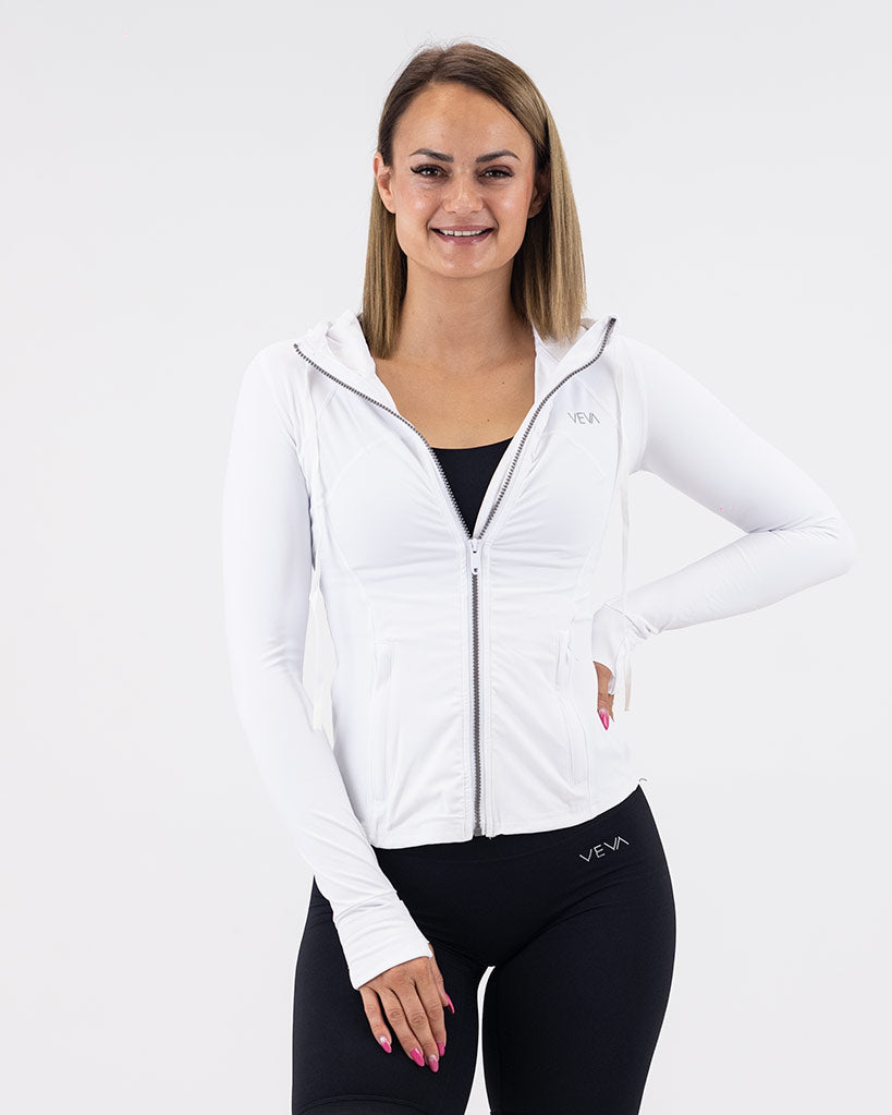 VEVAwear Feather Breathable Jacket Ultra White – front view