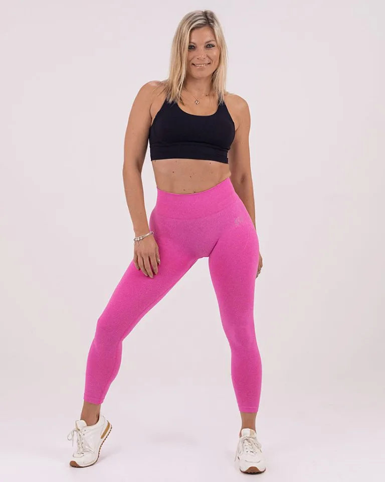 VEVAwear Niki Fit Seamless Leggings Energetic Pink – close-up detail
