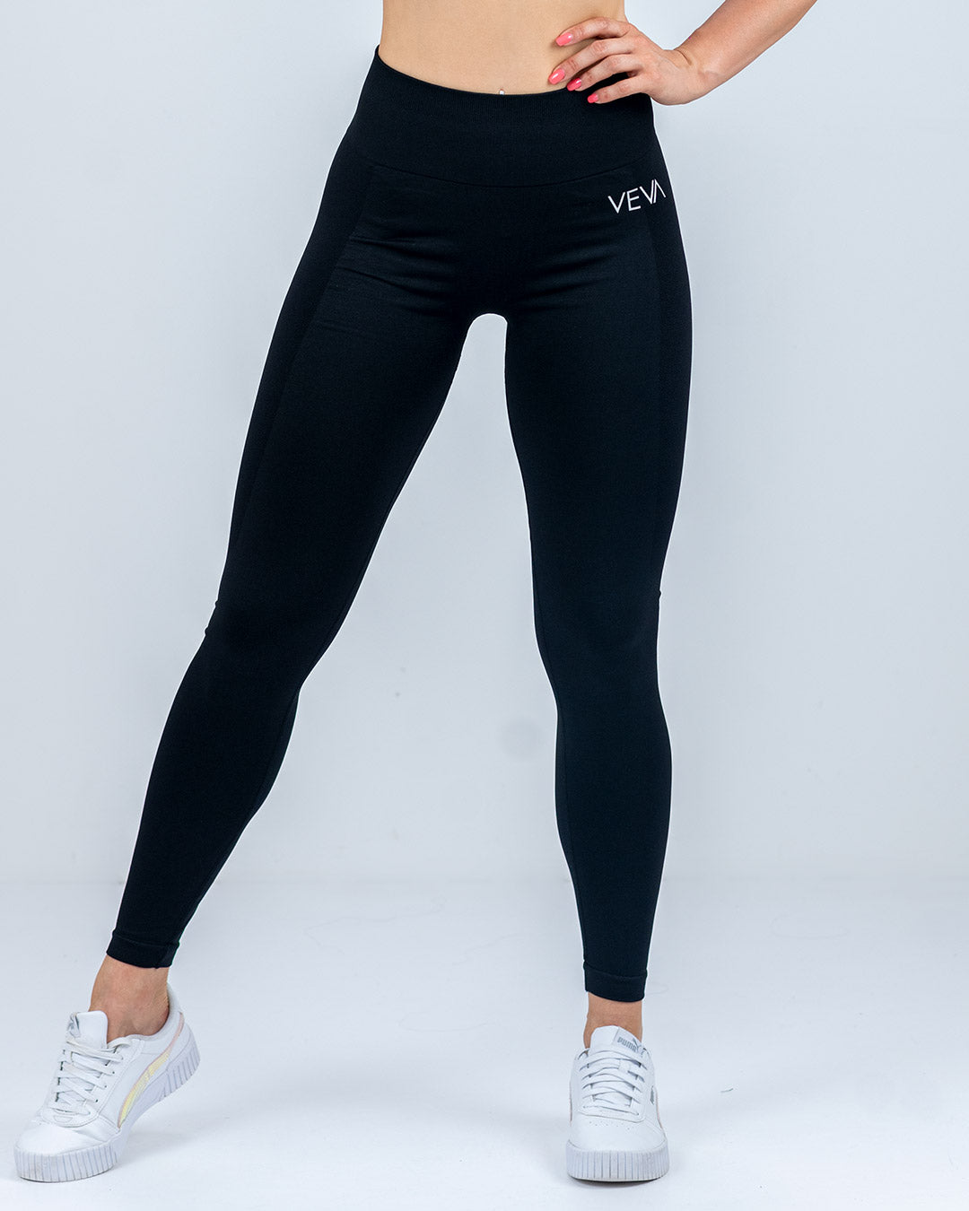 VEVAwear Confident Leggings Mighty Black – front view