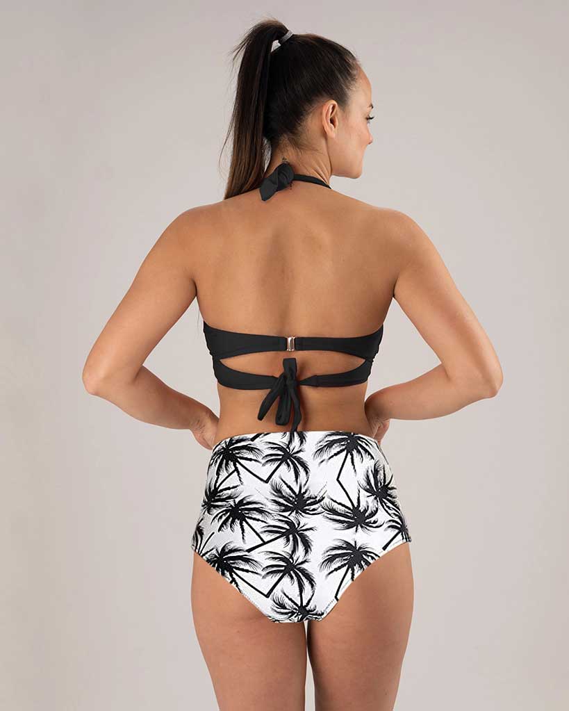 VEVAwear Copacabana Bikini Black White – side view