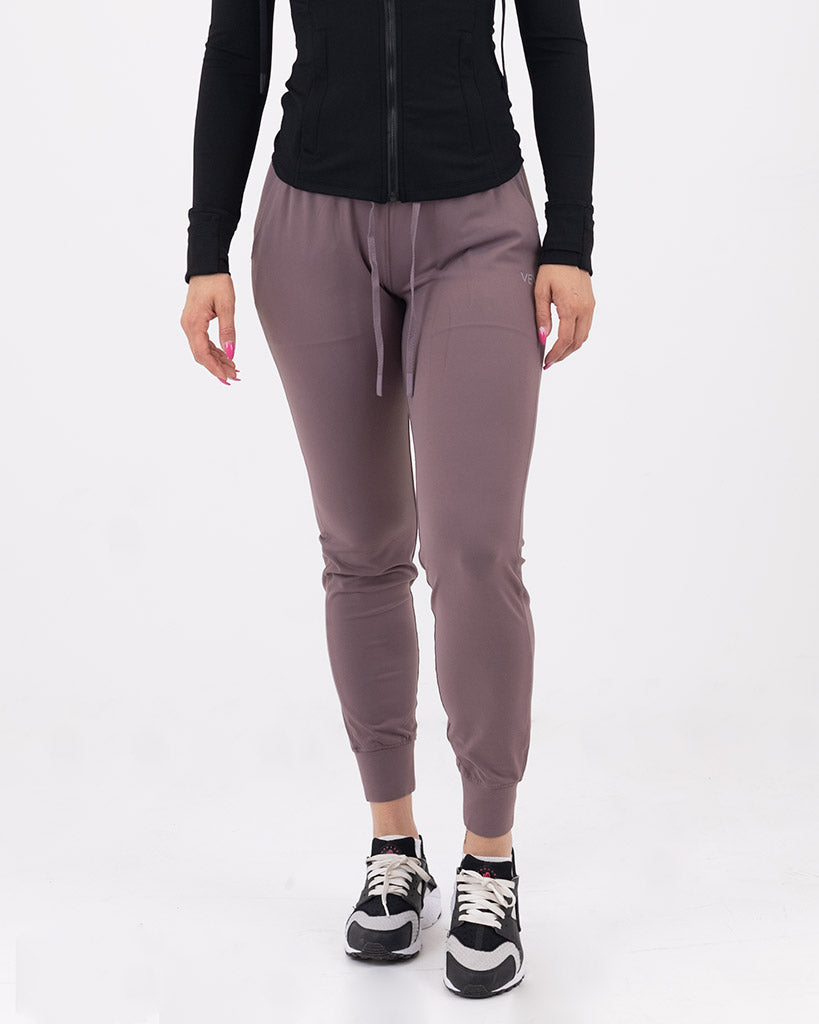 VEVAwear Feather Pants Vintage Purple – front view
