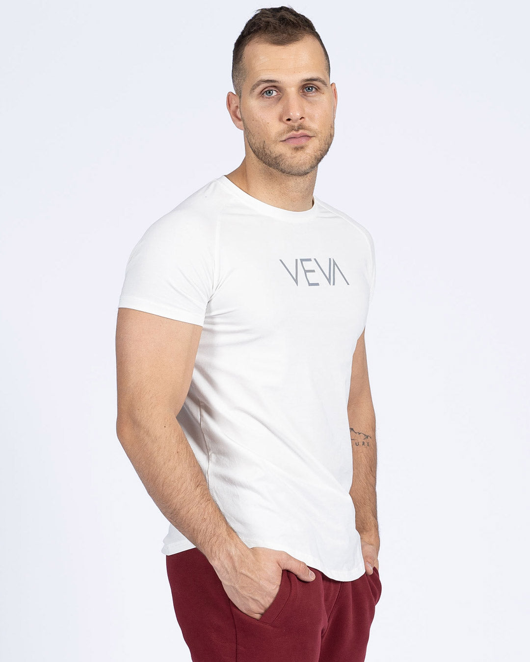 Ultra White Fit T-Shirt detail, large chest logo