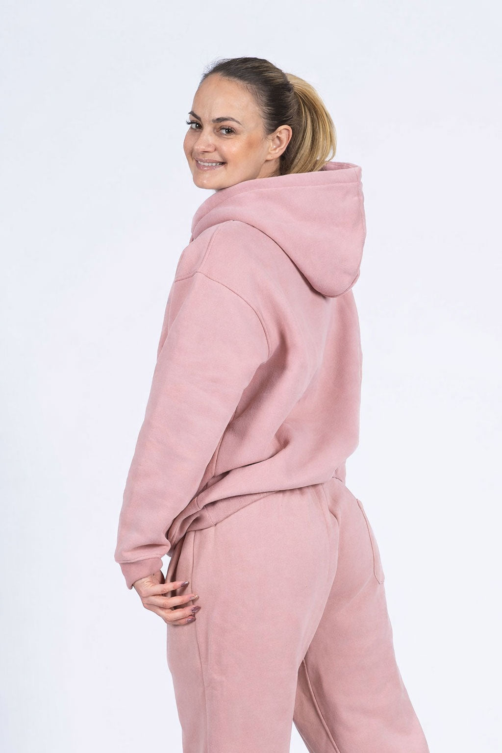 VEVAwear Soft Jacket Powder Pink – back view