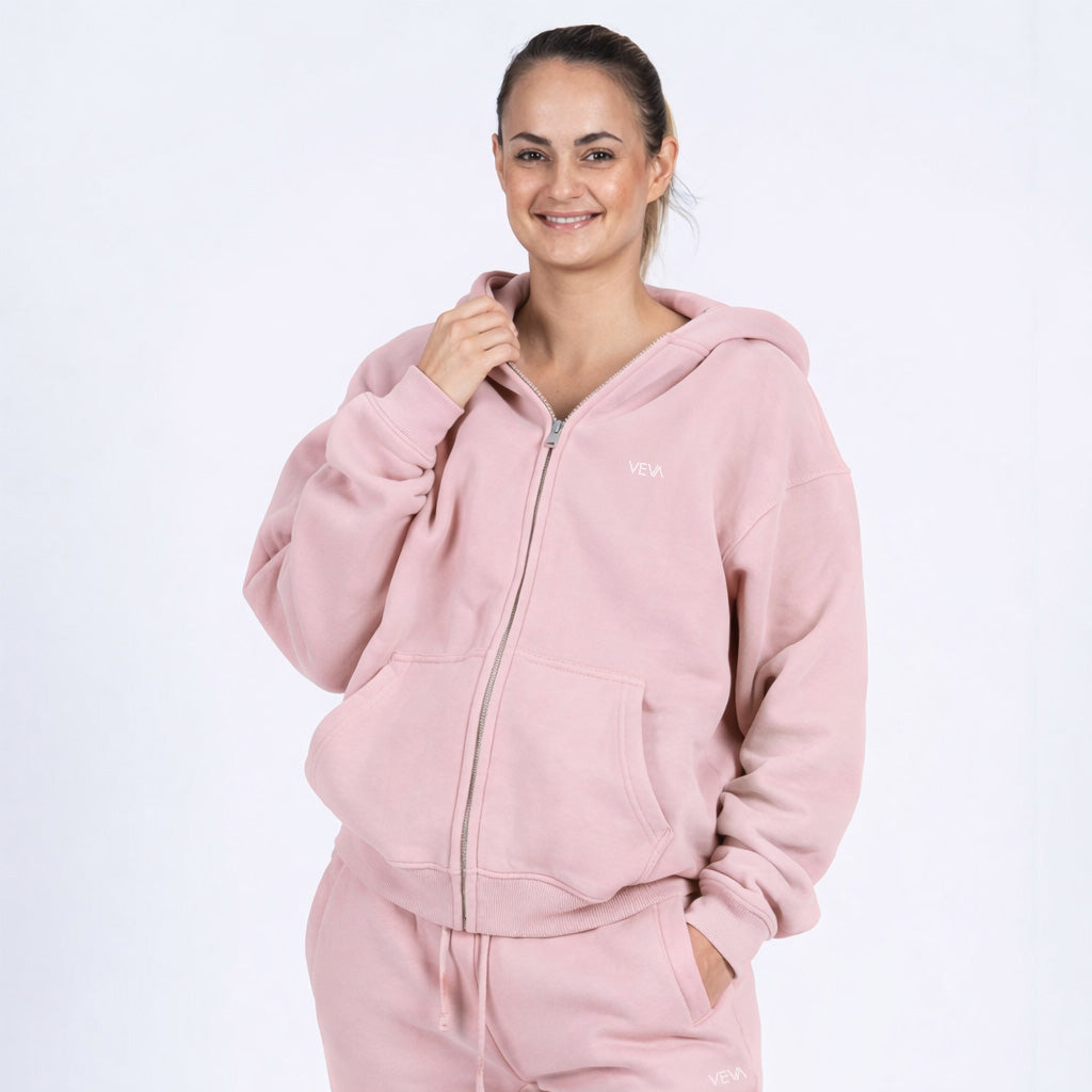 VEVAwear Soft Jacket Powder Pink – front view
