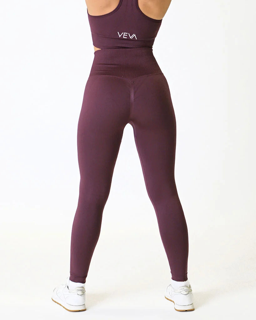 VEVAwear Confident Leggings Wine Red - (outlet) – close-up detail