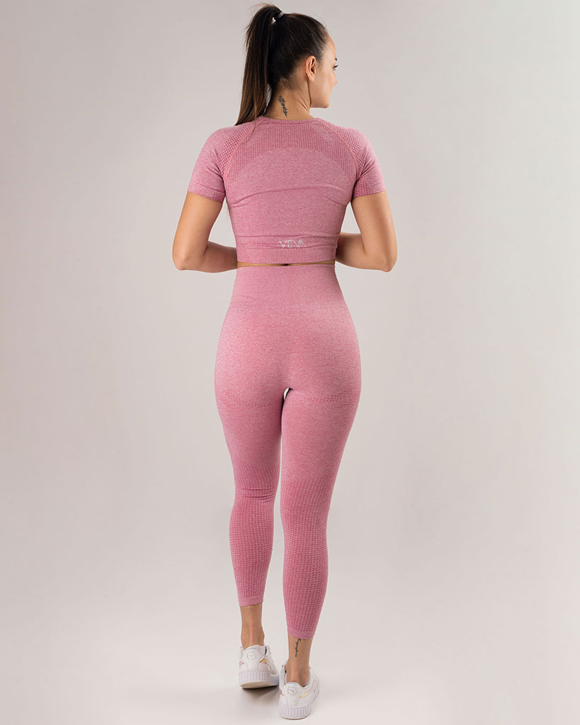 VEVAwear Active Short Sleeve T-shirt Raspberry Pink – back view