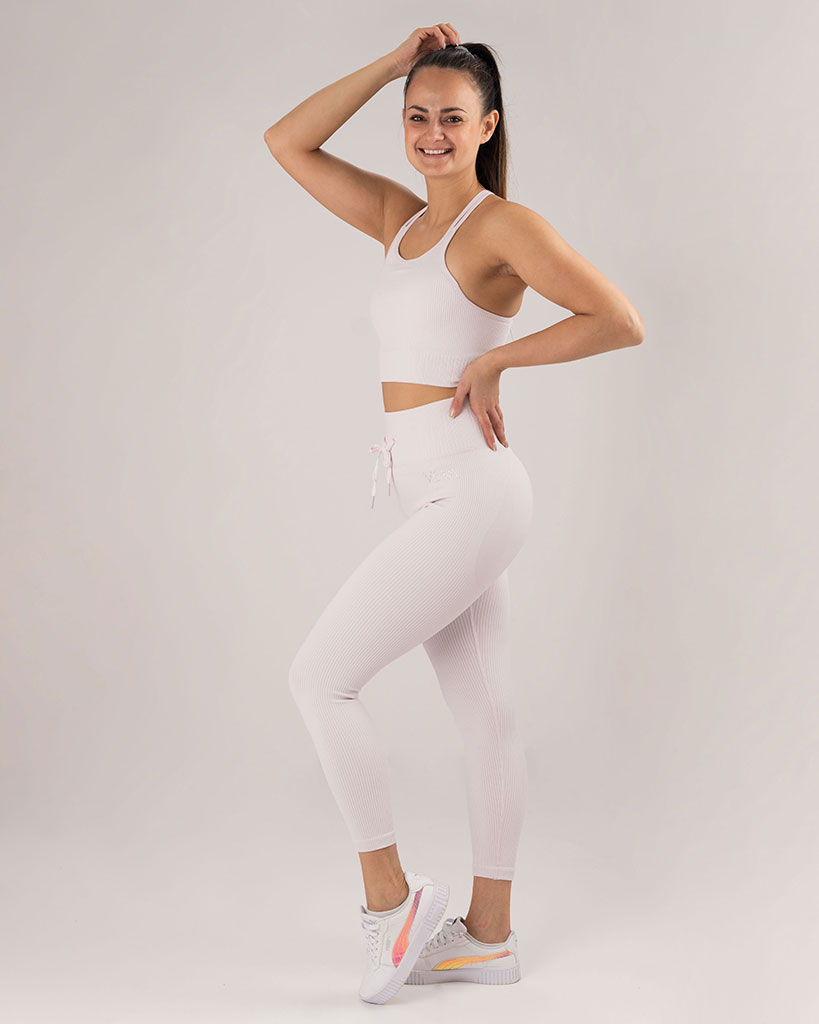 VEVAwear Luxe Ribbed Set Snow Purple – side view