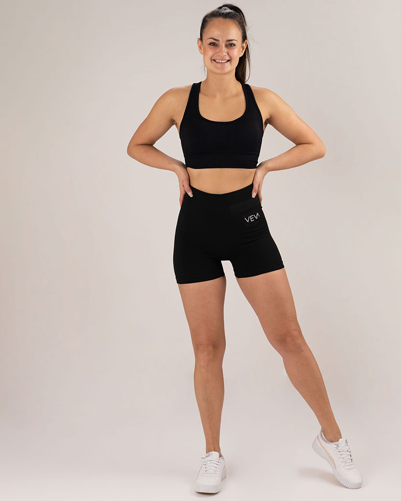 VEVAwear Flexfit Shorts Black – front view