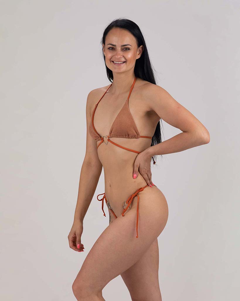 VEVAwear Cancun Bikini Caramel Brown – side view