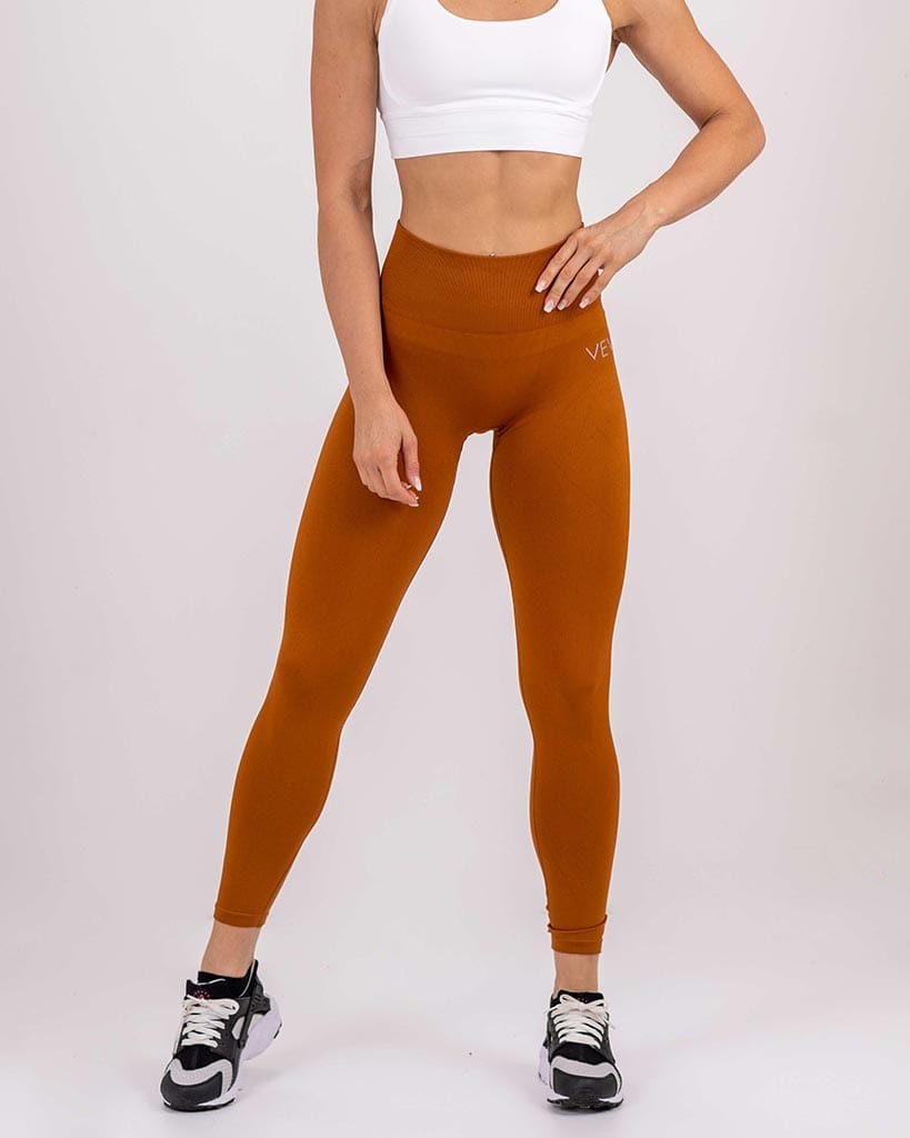 VEVAwear Comfort Leggings Copper Brown – front view