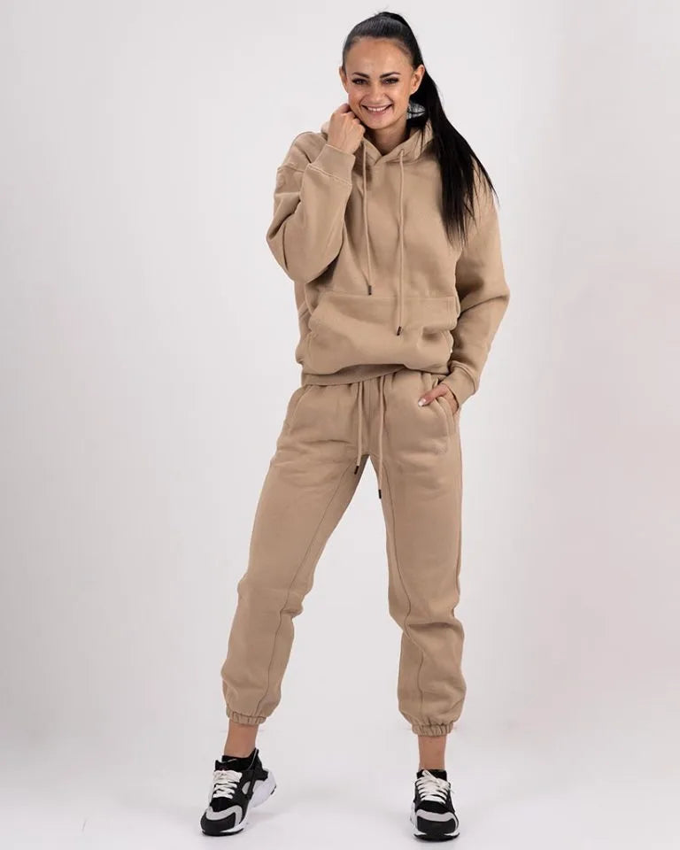 VEVAwear Soft Hoodie Sand Beige – back view