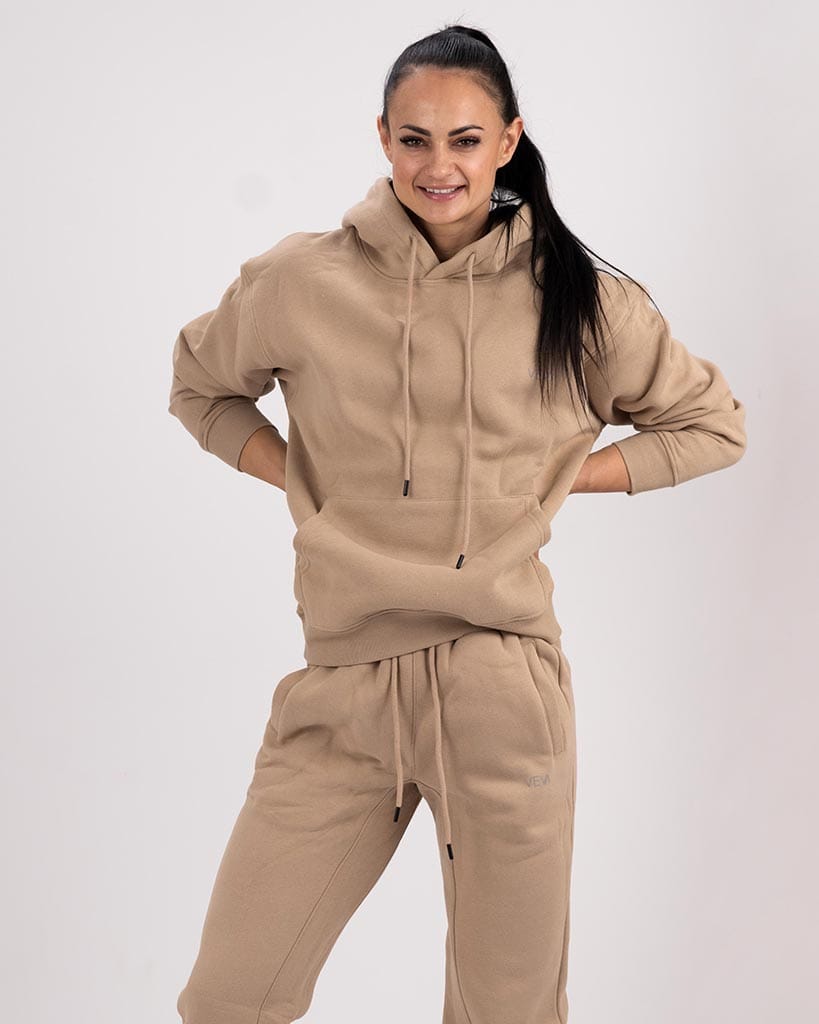 VEVAwear Soft Hoodie Sand Beige – side view