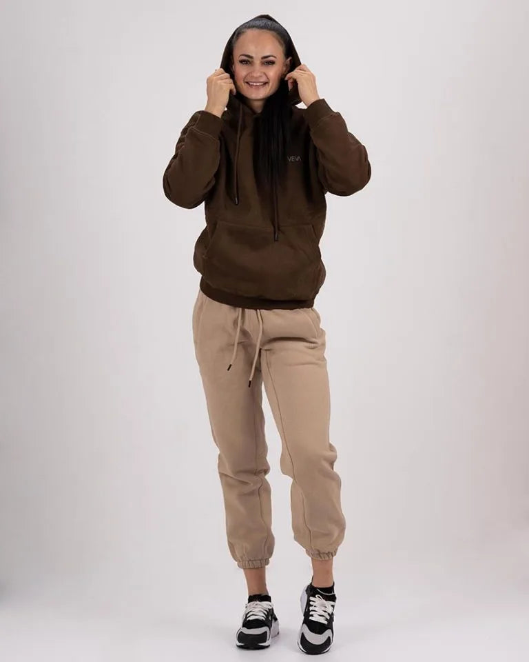 VEVAwear Soft Hoodie Earth Brown – side view