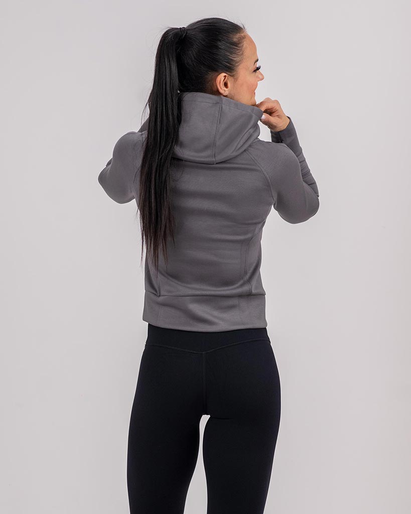 VEVAwear Motion Zip Jacket Graphite Gray – back view