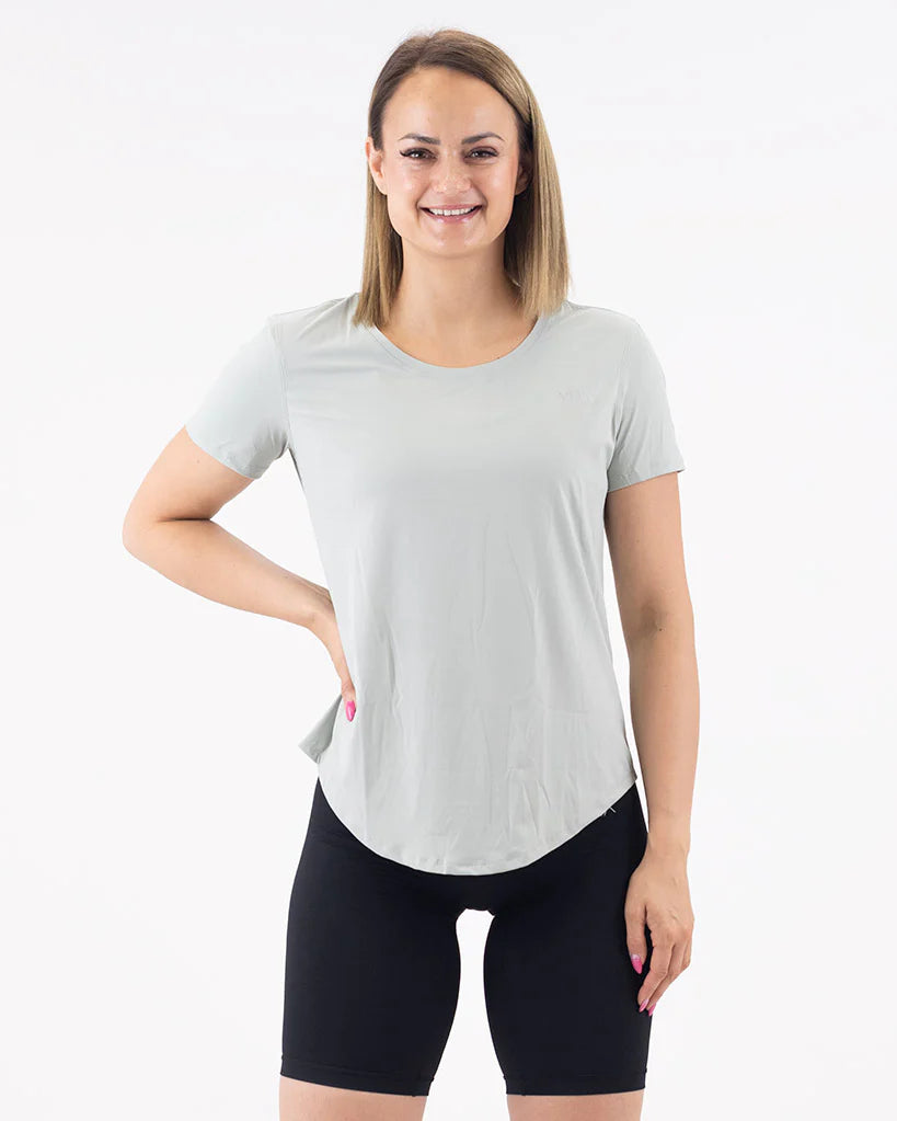 VEVAwear Feather T-shirt Menthol Green – front view