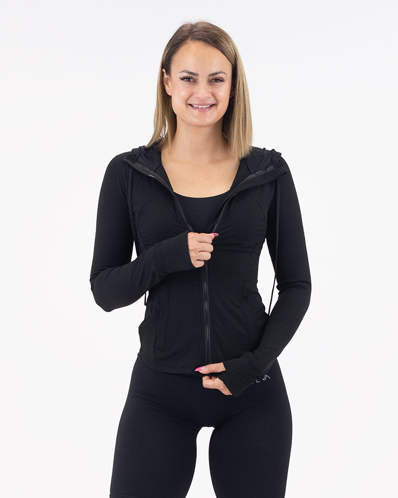 VEVAwear Feather Breathable Jacket Mighty Black – close-up detail