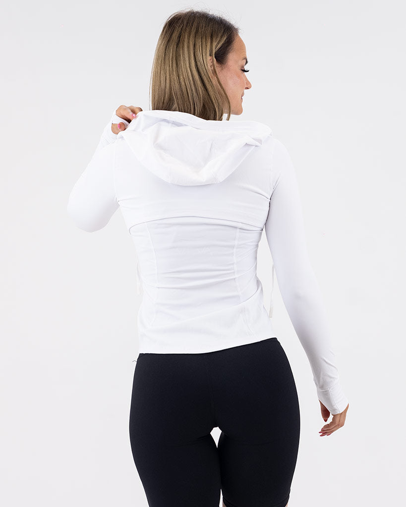 VEVAwear Feather Breathable Jacket Ultra White – side view