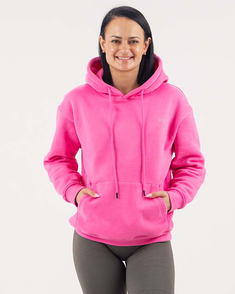 VEVAwear Soft Hoodie Energetic Pink – back view