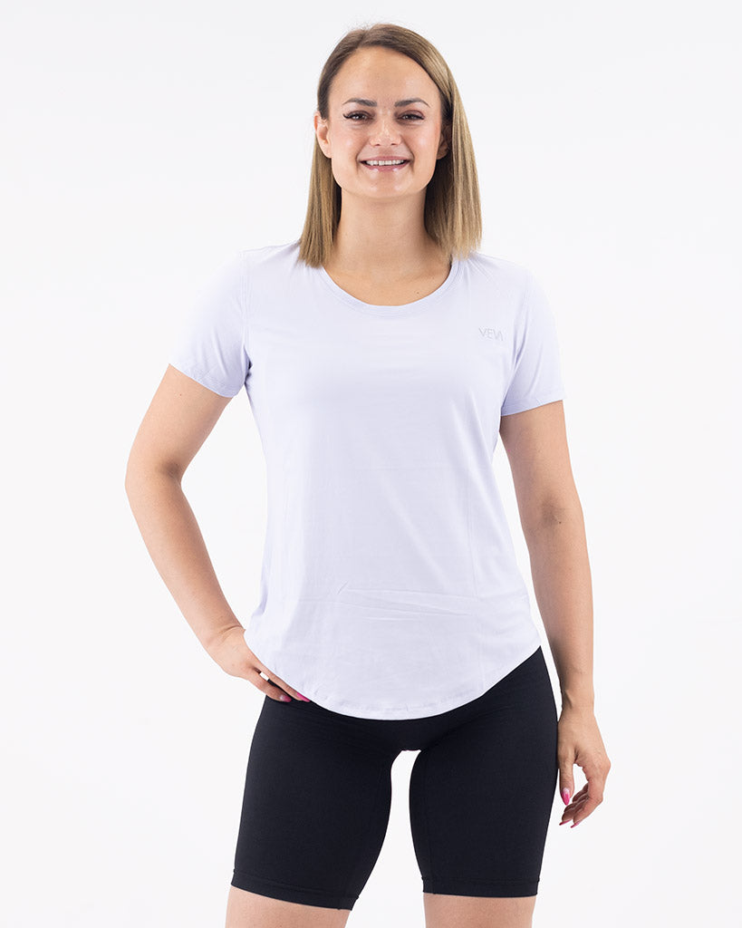 VEVAwear Feather T-shirt Pearl Purple – front view