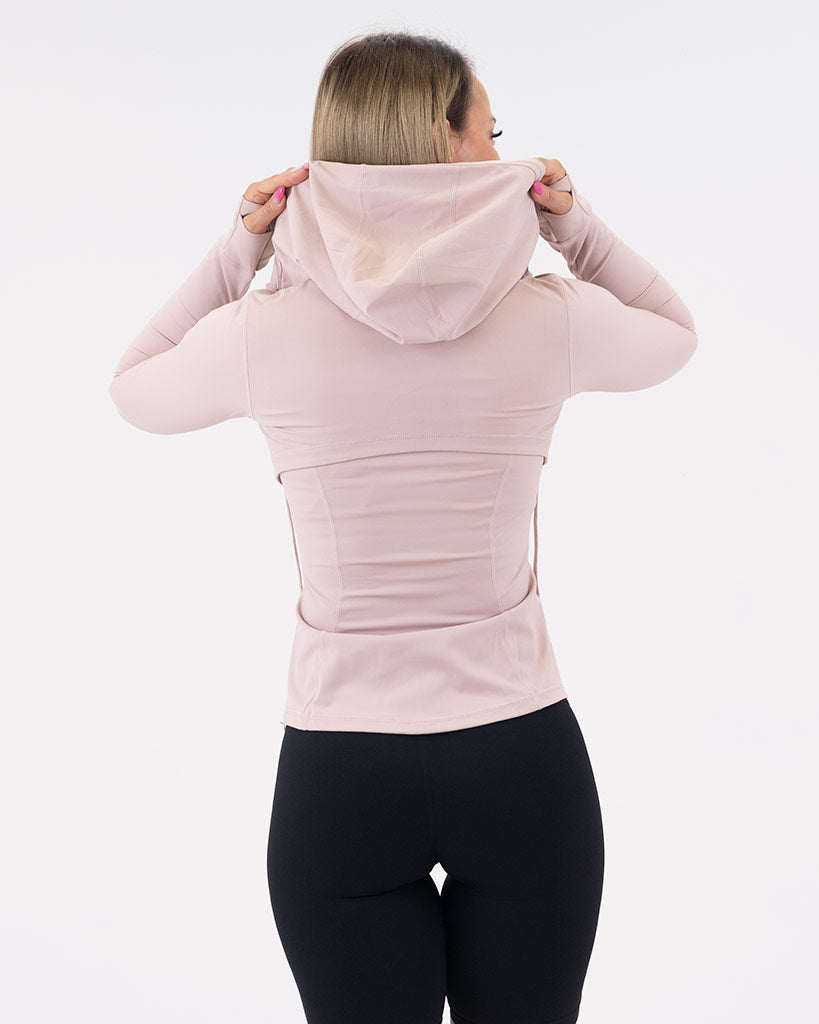 VEVAwear Feather Breathable Jacket Floral Pink – side view