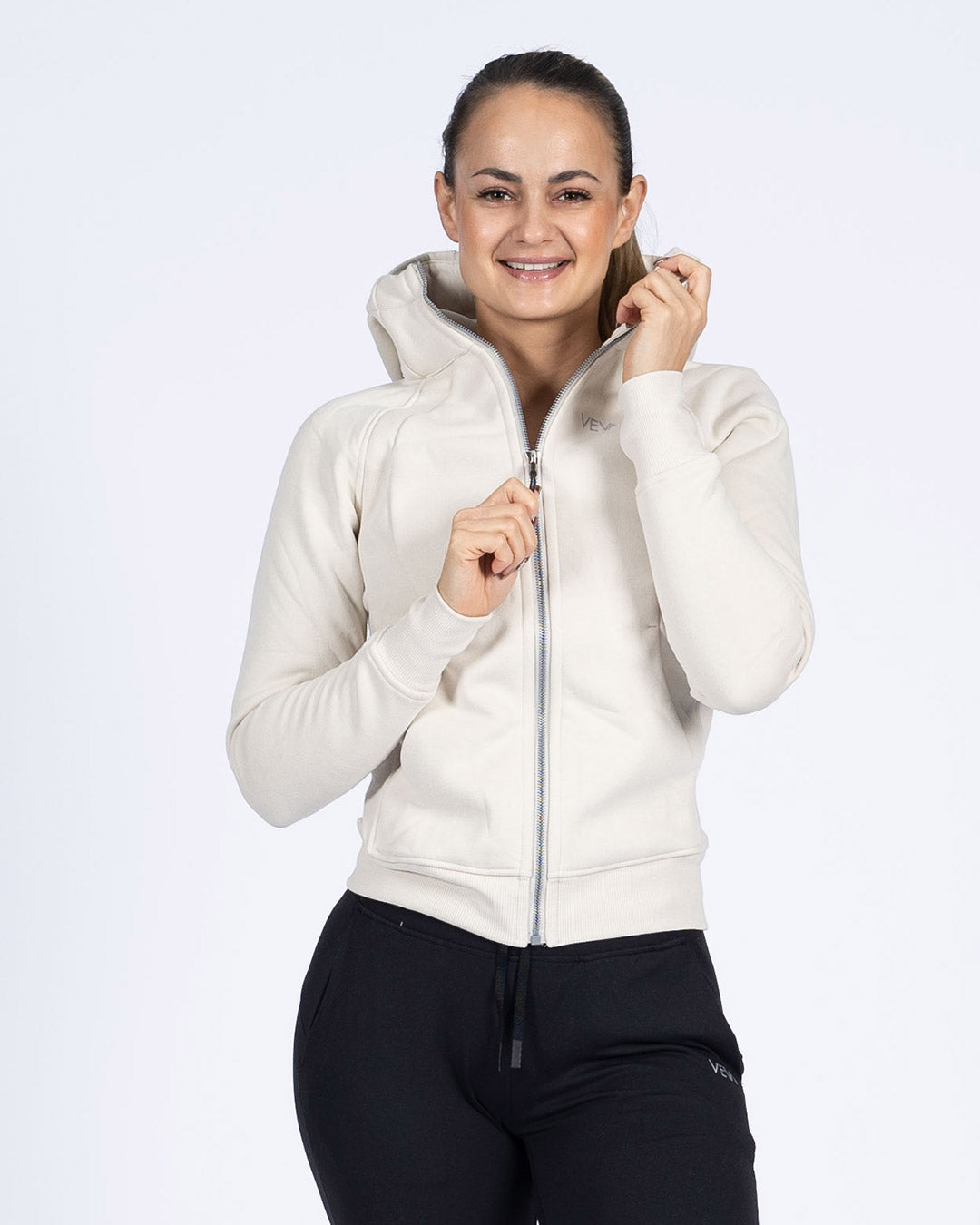 VEVAwear Motion Jacket Pearl White – side view