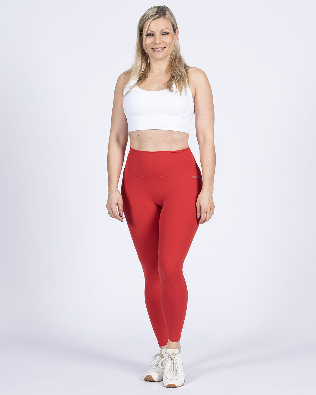 Feather leggings fire red | VEVAwear